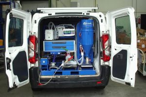 SKID mobil műhely tűzoltókészülékek karbantartásához SKID mobil műhely tűzoltókészülékek karbantartásához