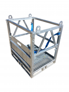 Metal pallet - steel zinc plated gas cylinder transportation metal pallet for transportation of 12 pc 50 liter gas cylinder