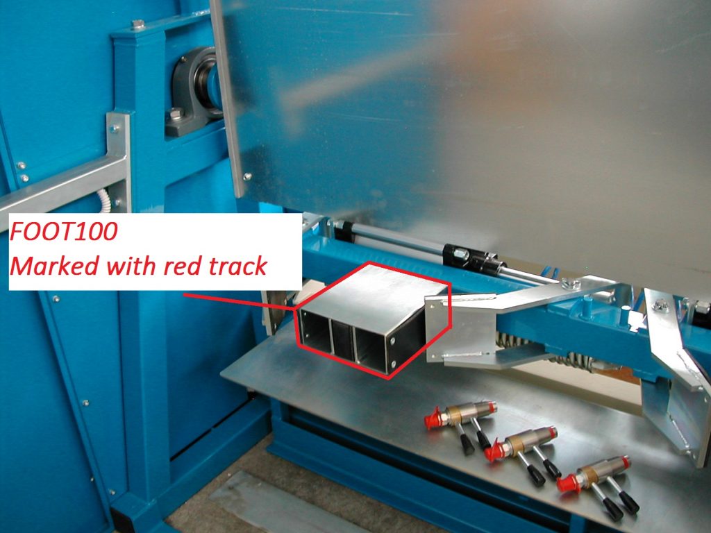 Foot-100 alkatrész FIT50 nyomópadhoz kis átmérőjű gázpalackok nyomáspróbájához