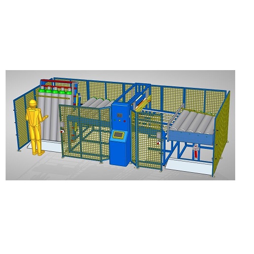 Gázpalack feliratozó automata gép nagy kapacitású sorok részére