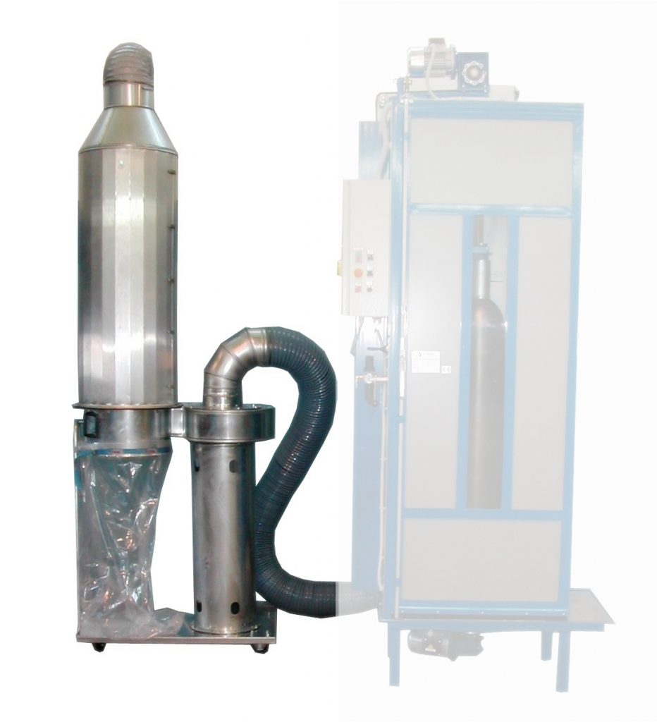 RCP-FILT-RCP-CA - Porelszívó és porleválasztó a gázpalackok külső tisztításához, RCP270-es géphez.