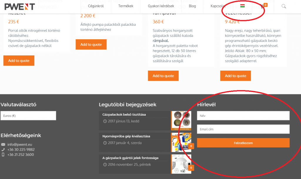 Hírlevél feliratkozás