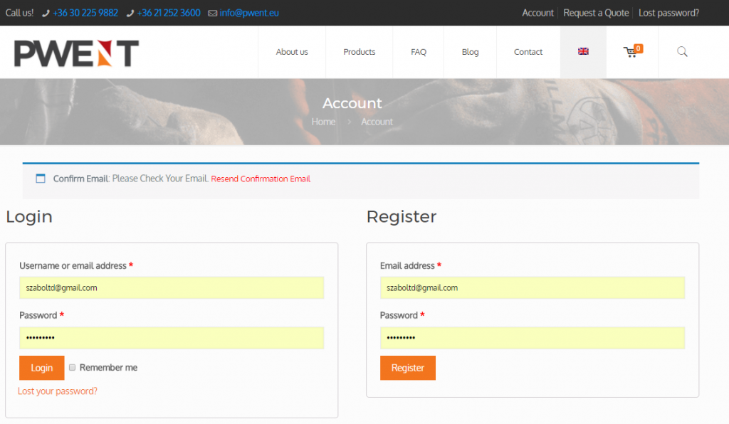 Profil bejelentkezés