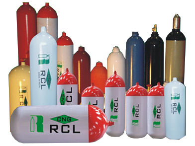 Gas cylinder group without background