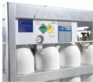 Adattábla a gázpalack kötegen