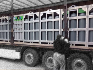 gas cylinder bundels on truck