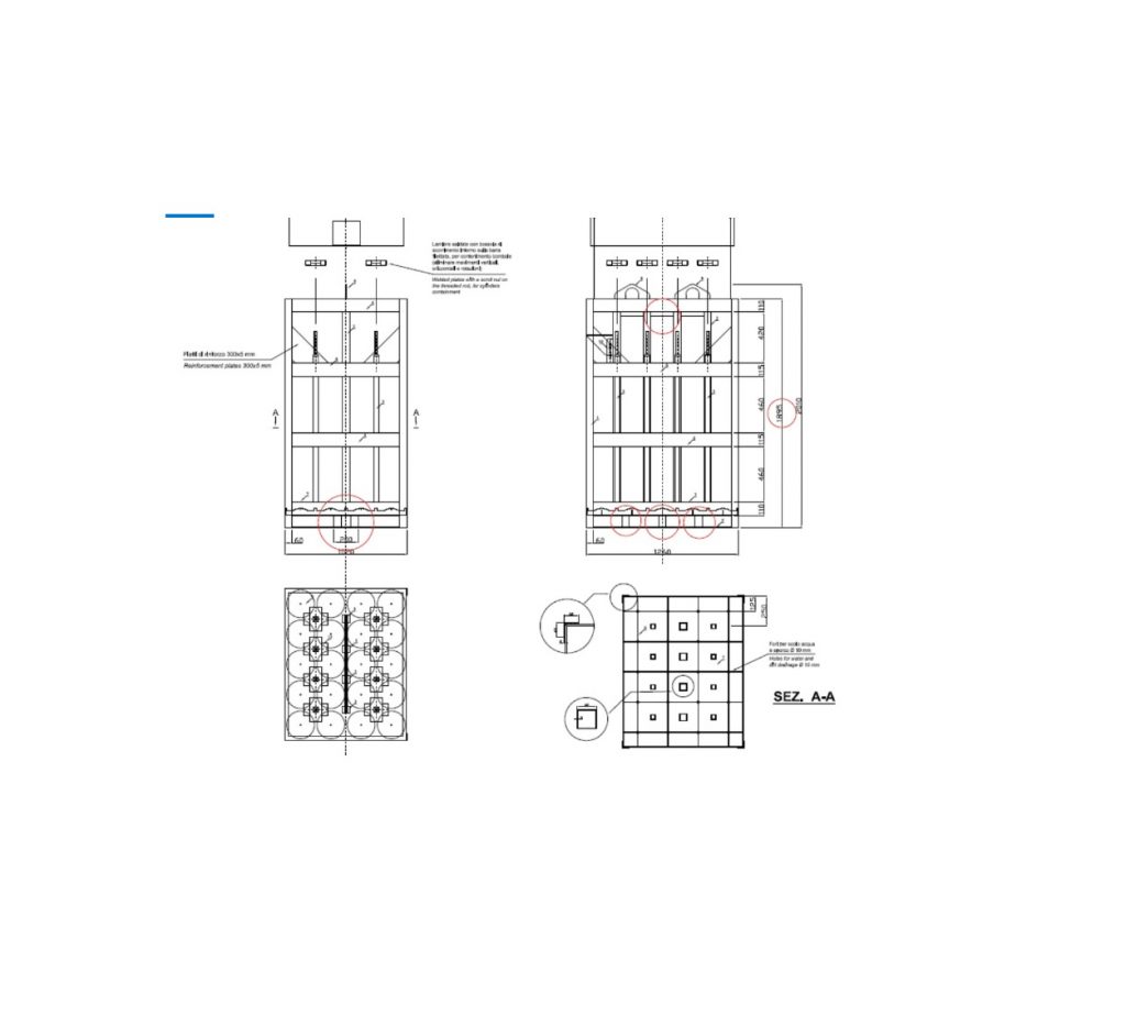20x50 gázpalack köteg, maximum 300 bar üzemi nyomás 20 db 50 literes palack