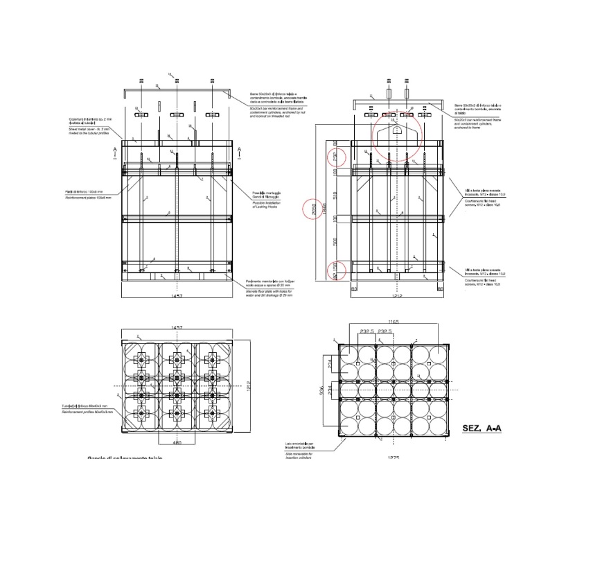 30x50 gázpalack köteg 30 db palackkal méretek