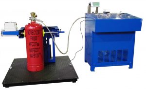 FM200, NOVEC cylinder on scale