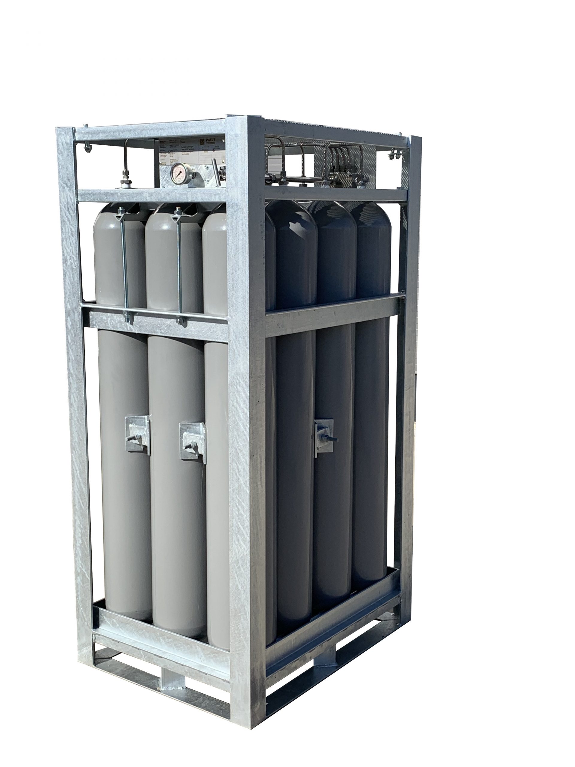 PWENT Standard 12x Gas cylinder bundle main picture without background