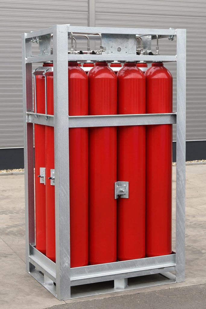 High pressure Gas Pack Hydrogen 12x gascylinder New.