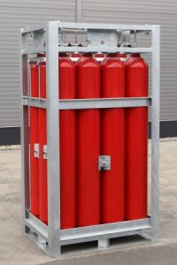 High pressure Gas Pack Hydrogen 12x gascylinder New.