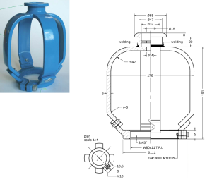 ACÉL SZELEPVÉDŐ sapka gázpalackokhoz - nagyon erős masszív kivitel ACÉL SZELEPVÉDŐ sapka gázpalackokhoz - nagyon erős masszív kivitel